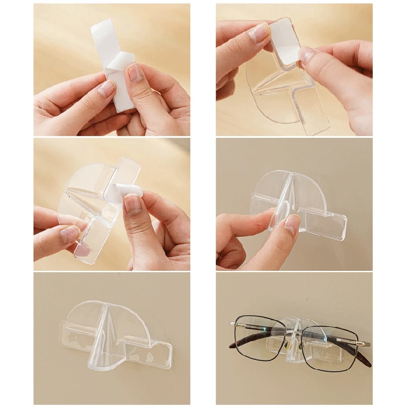 1-10pcs 안경 홀더 투명 아크릴 선글래스 스토리지 랙 벽 마운트 안경 홀더 홈 디스플레이 주최자
