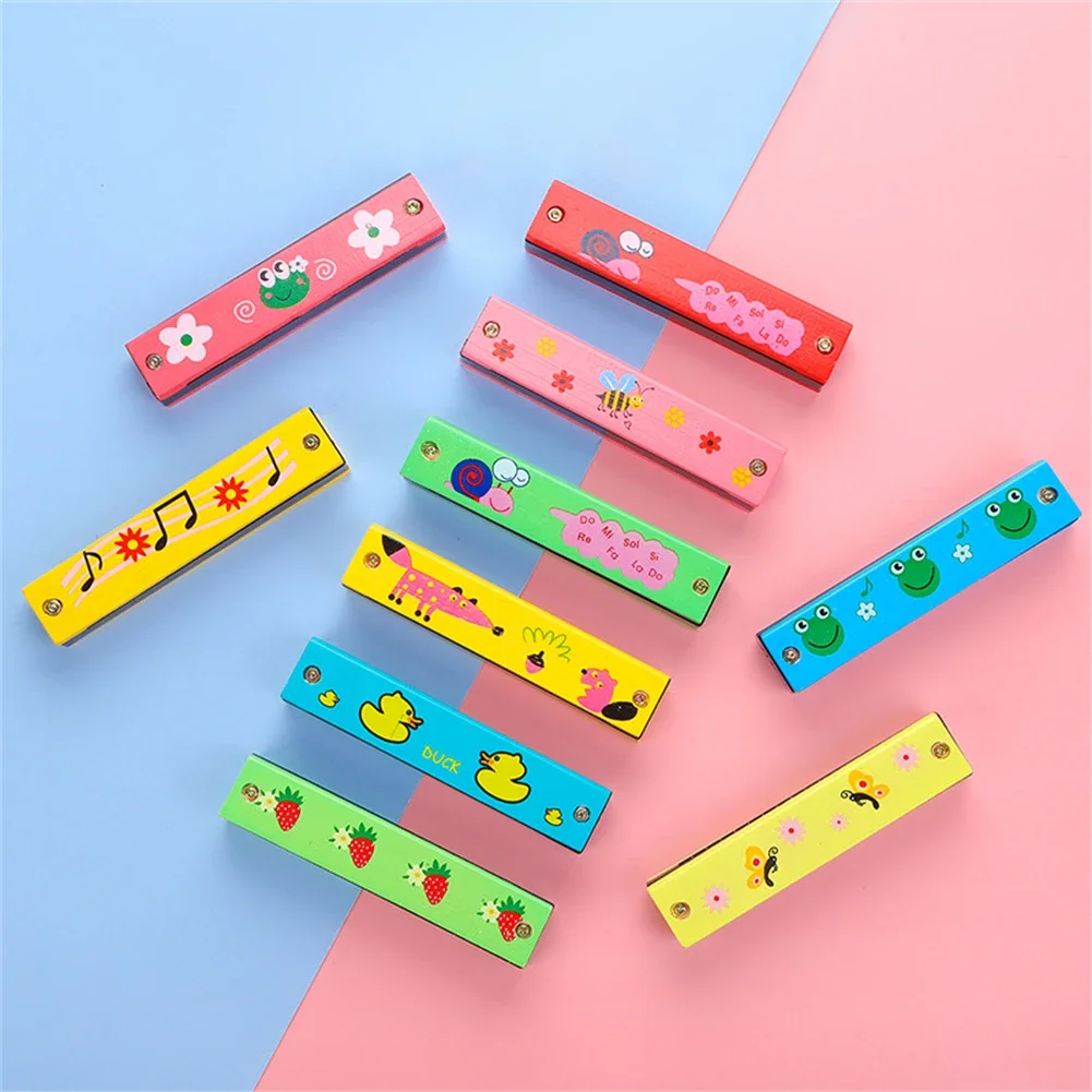 16 Holes Wooden Harmonica For Children Toys Musical Instruments Mouth Harmonica Melodica Educational Toys