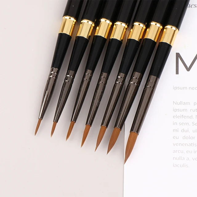 9PC Micro Detail Paint Brush Set Small Professional Miniature Fine Detail  Brushes for Watercolor Oil Acrylic Craft Model - AliExpress