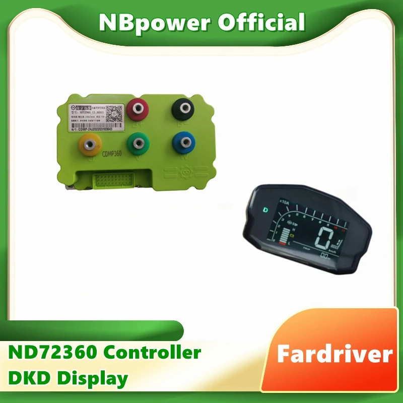 NBpower/FARDRIVER ND72360 3000-4000W BLDC Programmable Controller For Electric Motorcycle with DKD display mainline Z6 optional