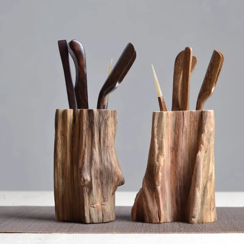 Chinese solid wood Kung Fu tea ceremony accessories ebony chicken wings wood bamboo tea tools