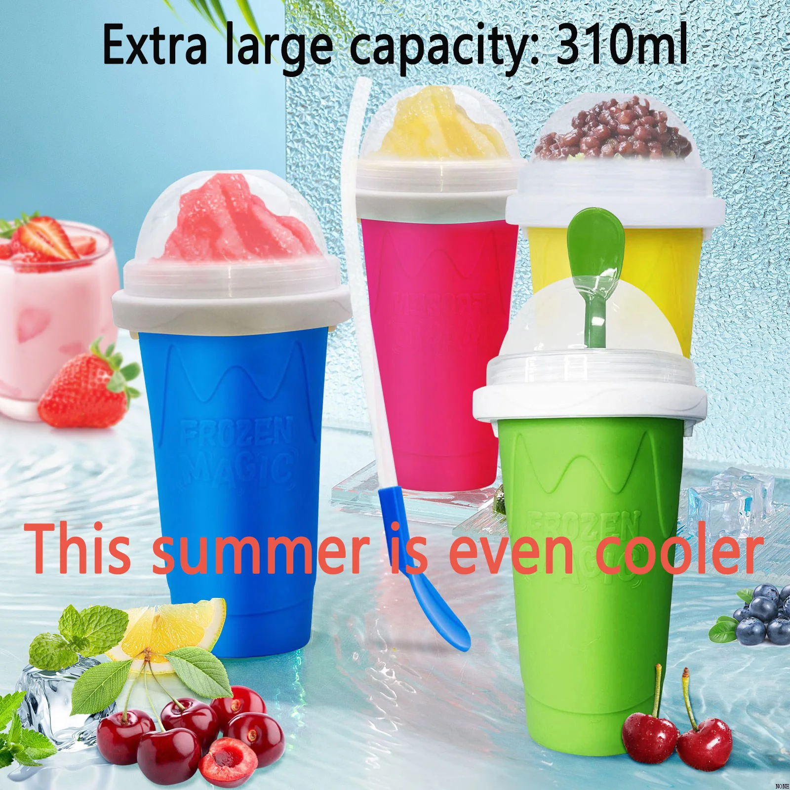 Smoothies Cup Ice Cream Maker Quick-Frozen Silicone Squeeze Cup DIY Juice Milkshake Water Bottle Cooling Sand Kitchen Tool