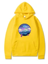2022 nova montagem fuji padrão hoodies japão paisagem homem pulôver quente harajuku hoody para homens rua moda punk homens com capuz