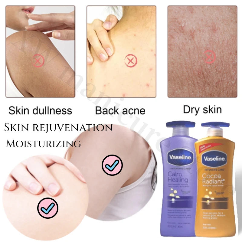 Vaseline Body Lotion Moisturizing Autumn and Winter Hydrating Whole Body Men and Women Long-lasting Fragrance Body Lotion 600ml 3
