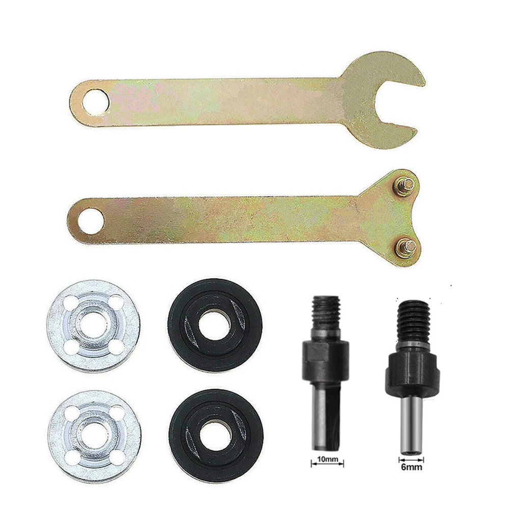 

8pcs 6mm+10mm Spanner Connecting Rod Drill For Angle Grinder Hand Drill Parts Mandrel Wrenchs Power Tool Accessories