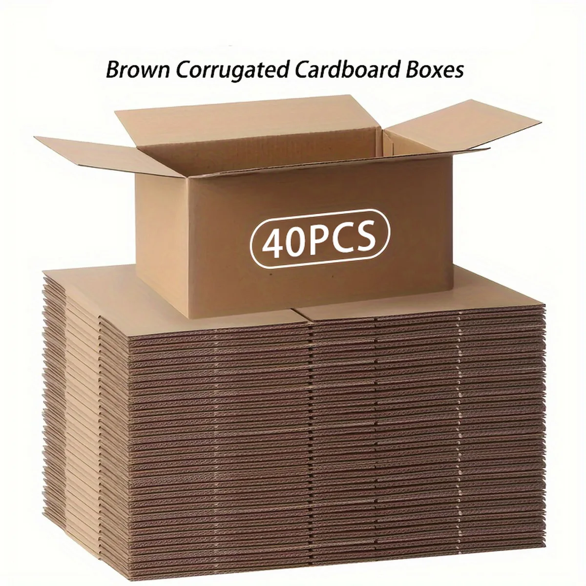 Durable Brown Corrugated Cardboard Mailing Box with Lids, 7.87x4.13x5.31 inches