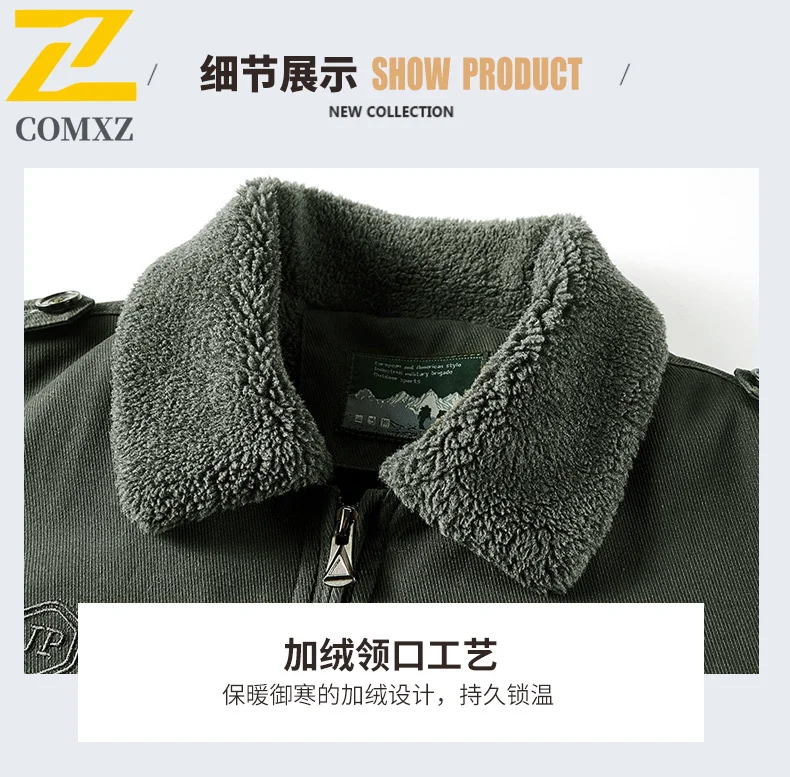 EiAO Jacket  Cotton Work  Winter Fleece Lined Windproof Waterproof Aviator Multiple pockets Coat for Hiking Camping Fishing 2025