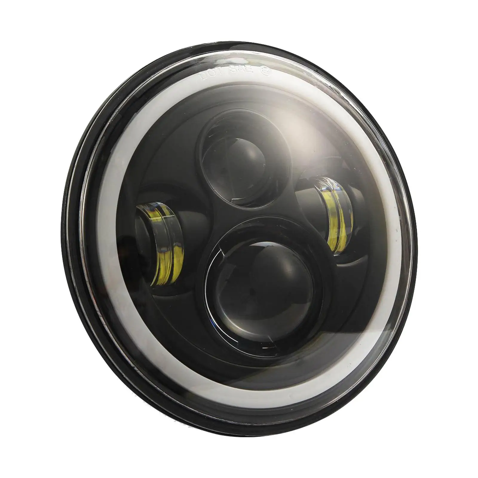 2x7Inch Round Headlights 200W Amber Turn Lights for Jeep Wrangler