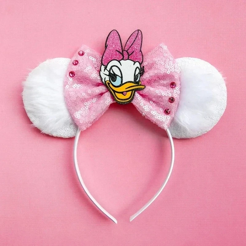 Mickey Mouse Ears Headbands Daisy Duck Hairbands Donald Duck Headwear for Baby Girls Adults Women Bows Hair Accessories hair accessories hair headband accessories baby headband set