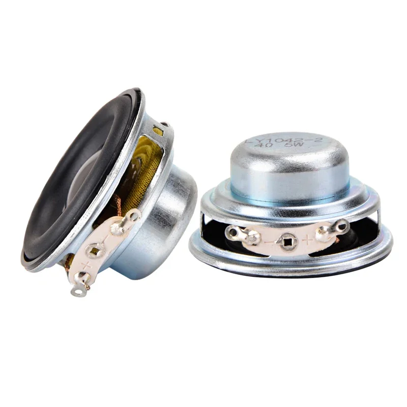 Audio Portable Speakers 40MM 4 Ohm 5W 2Pcs/lot 1.5 Inch 16 Core Small Full Range Rubber Side NdFeB Waterproof DIY