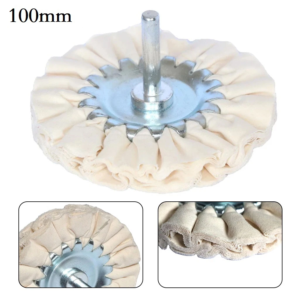

1 PC Cotton Polishing Wheel Cloth Buffing Wheel 100mm Arbor Buffer Mirror Polish Round Wheel Layers Polishing Abrasive Tools