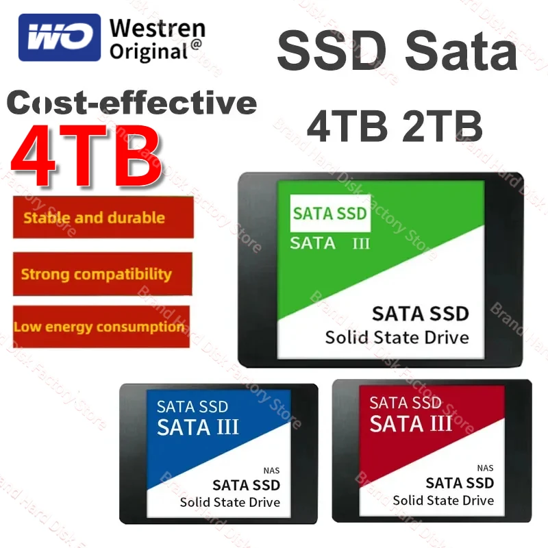 

2024 New 4TB SSD Sata Hard Drive Disk Sata3 2.5 Inch 2TB 1TB 560MB/S High Speed Hard Disk Internal Solid State Drives For Laptop