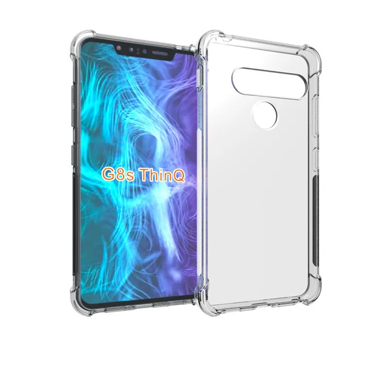 Para LG G8S ThinQ G8 S Airbag Caso à prova de choque Transparente