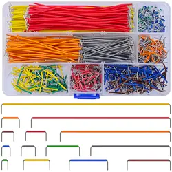 Assorted Preformed Breadboard Jumper Wire Kit with Storage Box (840pcs)