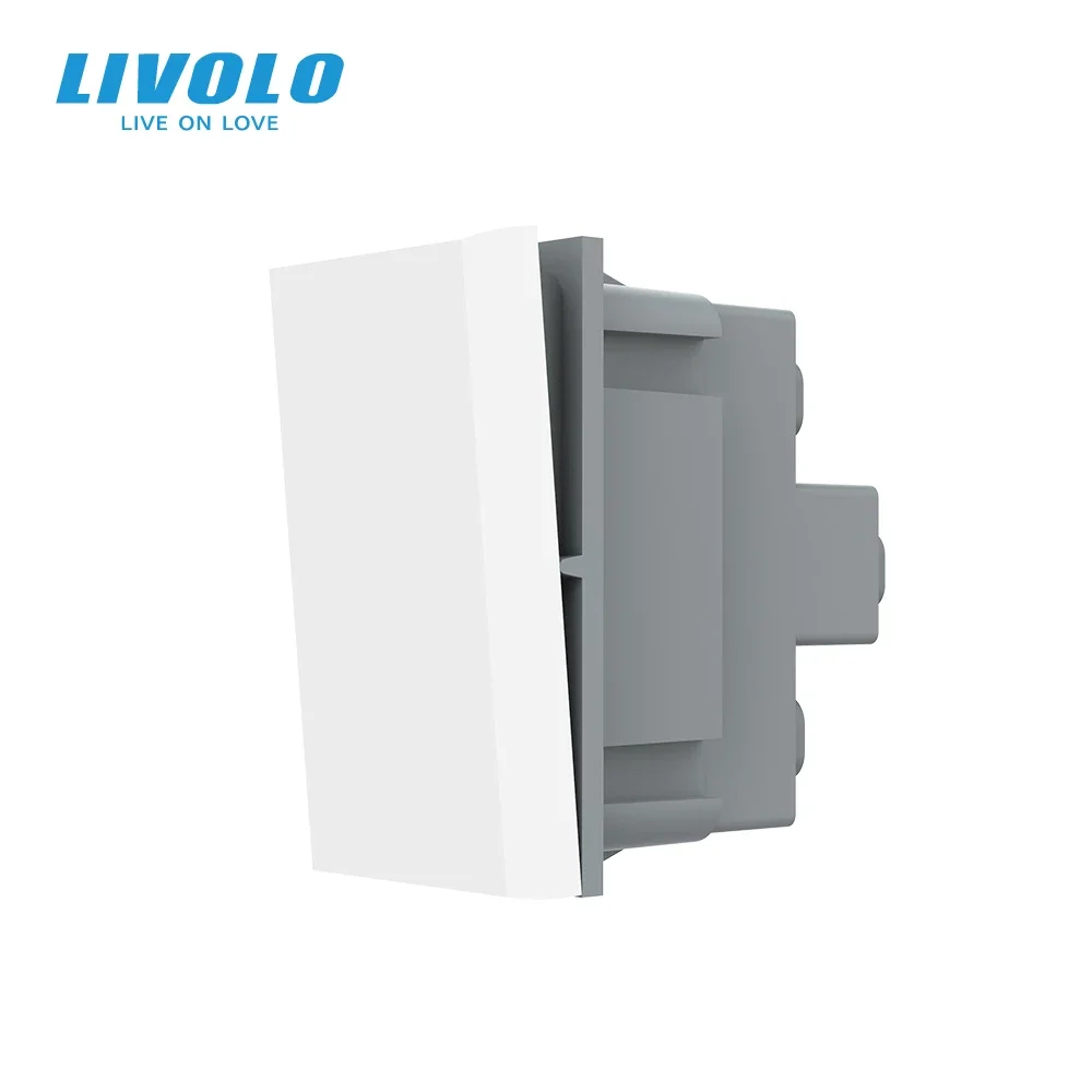 Livolo-wall Botão Interruptor Small One Gang Key Pad Materiais Plásticos Padrão da ue Módulo sem Painel Nenhum Metal Vl-fcmks1p