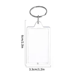 Clear Acrylic Photo Frame Keychain - DIY Customizable Gift Set (5/50 pcs) (20 pcs)
