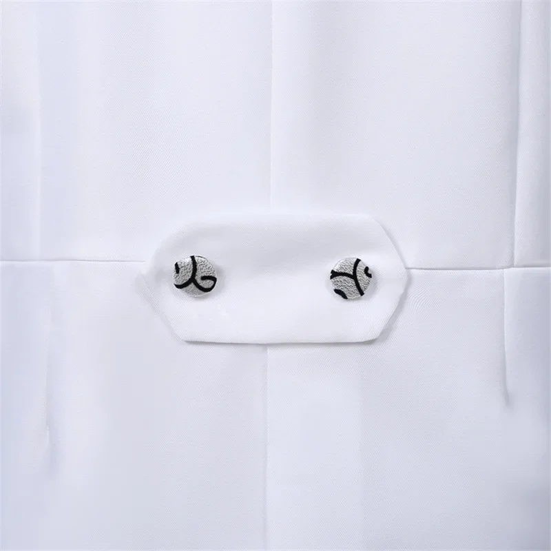 Men's Modern White and Black Basic Style Mens Suit with Tailcoat Stage Jacket Outfits