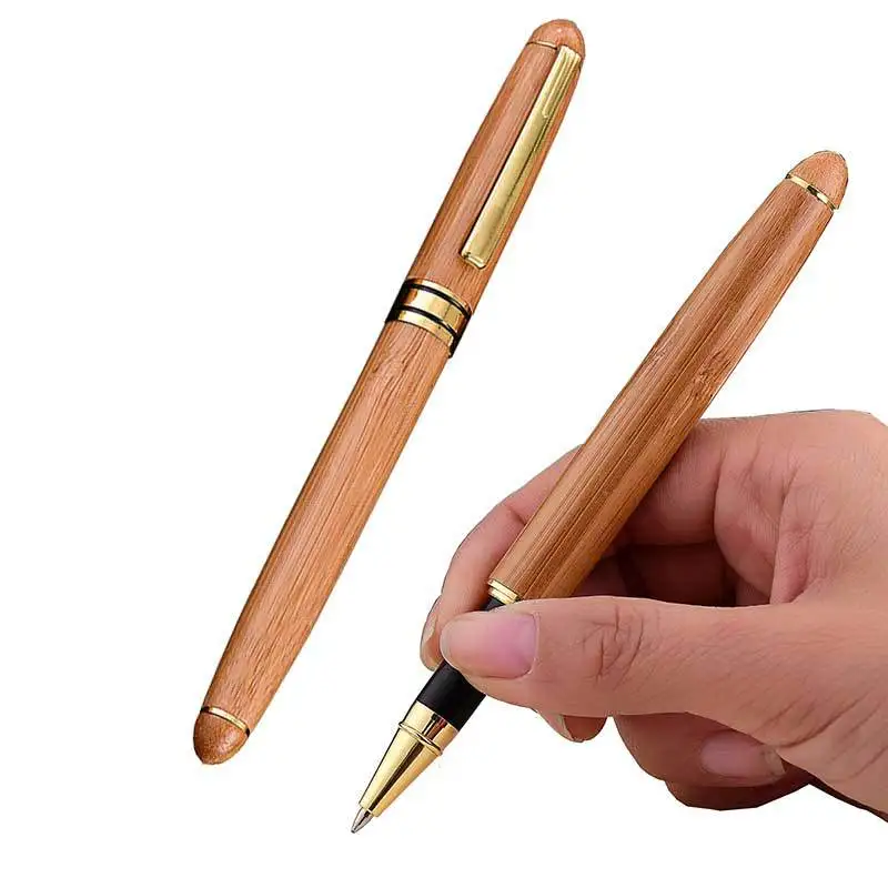 

60Pcs Bamboo Wood Handle Ballpoint Pen Rollerball Signature Pen Business Office Fountain Pen