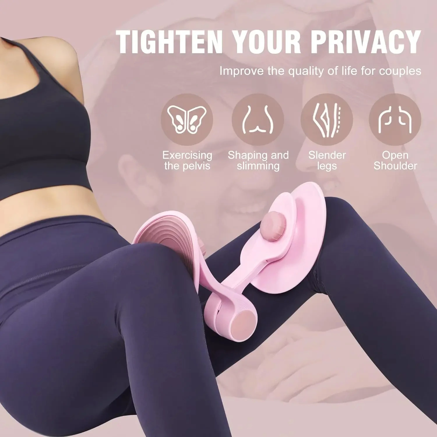 Yoga Leg Clamp Pelvic Floor Muscle Trainer Leg Slimming Tool Inner Thigh Kegel Exercise Postpartum Repair Beauty For Women