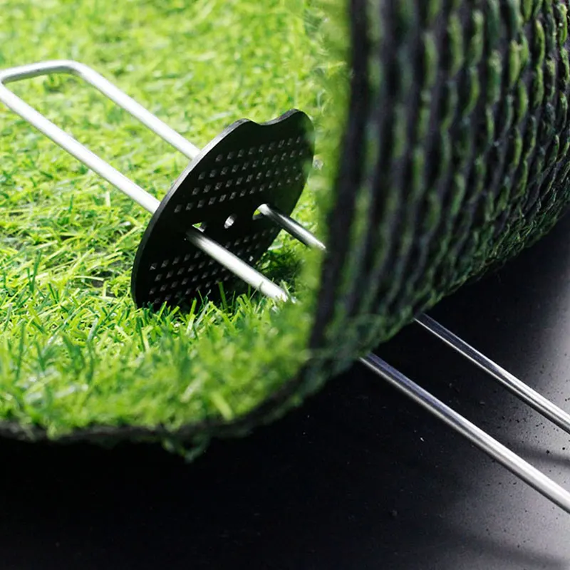 

40Pcs/Set Ground Cloth Nails Grass-Proof U-Shaped Gardening Nails Steel Wire Lawn Galvanized Oblique-Pointed Accessories Garden