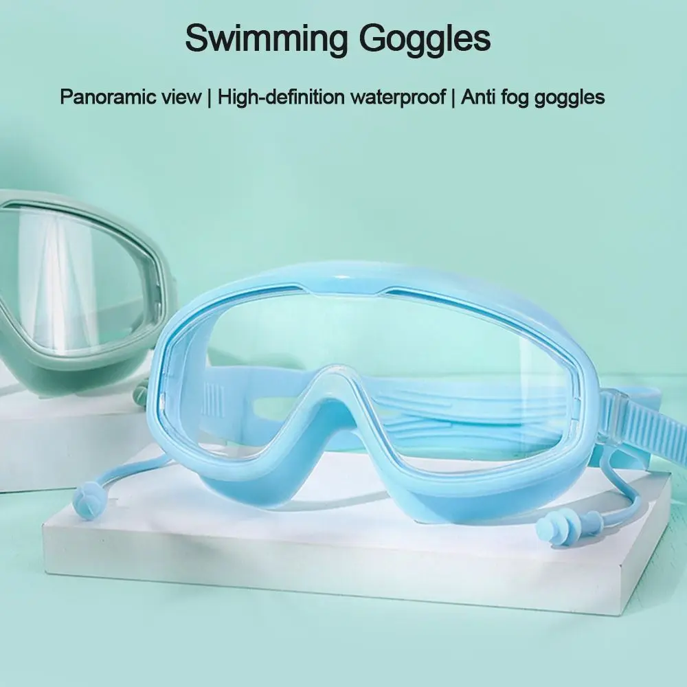 Outdoor Swim Goggles Waterproof Anti-Fog Wide View Scuba Diving Swimming Glasses with Earplugs Adult Youth Swim Eyewear 3