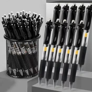 55/100 pz Presse Penna Gel Penne Firma Ricarica Presse Blu Nero Rosso Penna Punta Proiettile Penna Gel Forniture Per Ufficio Scolastico di cancelleria 1