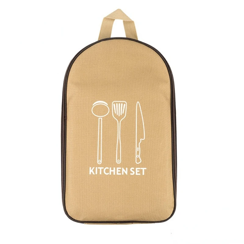 

Outdoor Camping Cookware Storager Cooking Utensil Organizer Portable Oxford Kitchen Ware Storage Bag Travel Tableware Pouch