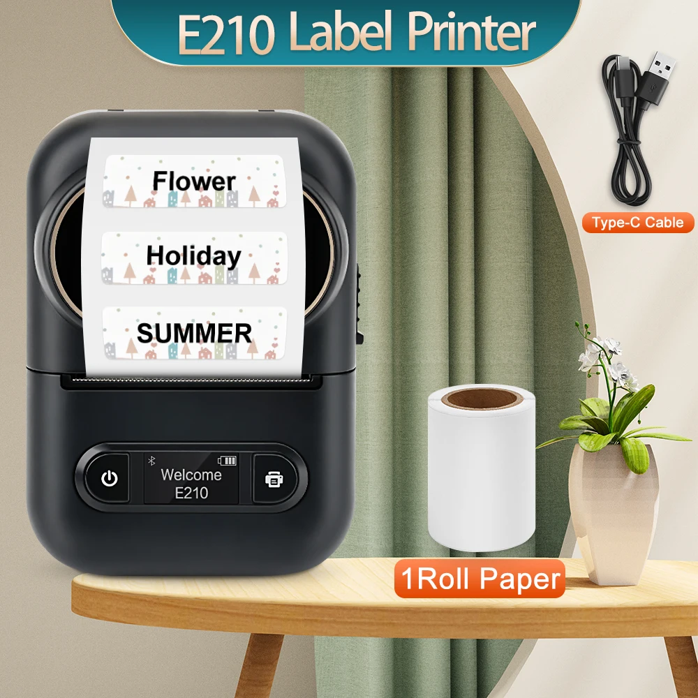 Wireless Label Printer Mini Bluetooth Thermal Label Maker Portable