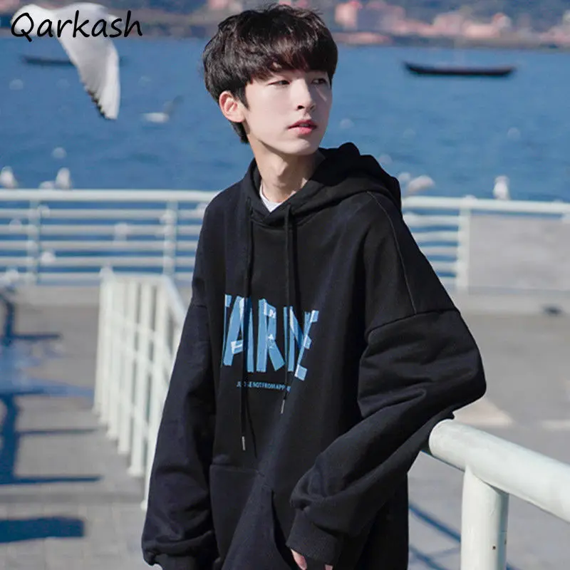 

Hoodies Women Cloth Letter All-match Fashion Couple Unisex Loose Kangaroo Pocket Autumn Simple Design Aesthetic Soft Hot Sale