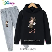 Anime Minnie Mouse Kids Hoodie Set Spring Autumn Stylish Boys Girls Clothes Match Skirts Outfit​