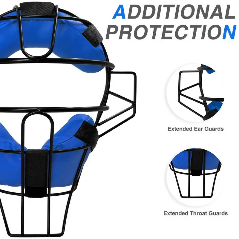 Softball Catcher's Masque Adjustable Full-Face Protection Masque Lightweight Comfortable Fit Traditional Hollow Steel Protective