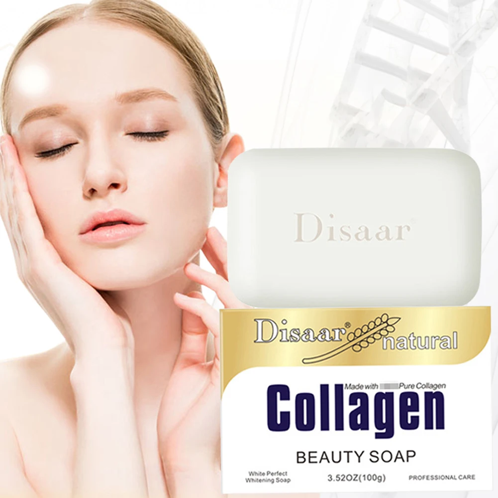 Hand Soap Body Whitening Soap Facial Cleansing Soap Collagen Handmade Soap Face Cleanser Whitening Skin Lightening Anti-wrinkle Soap