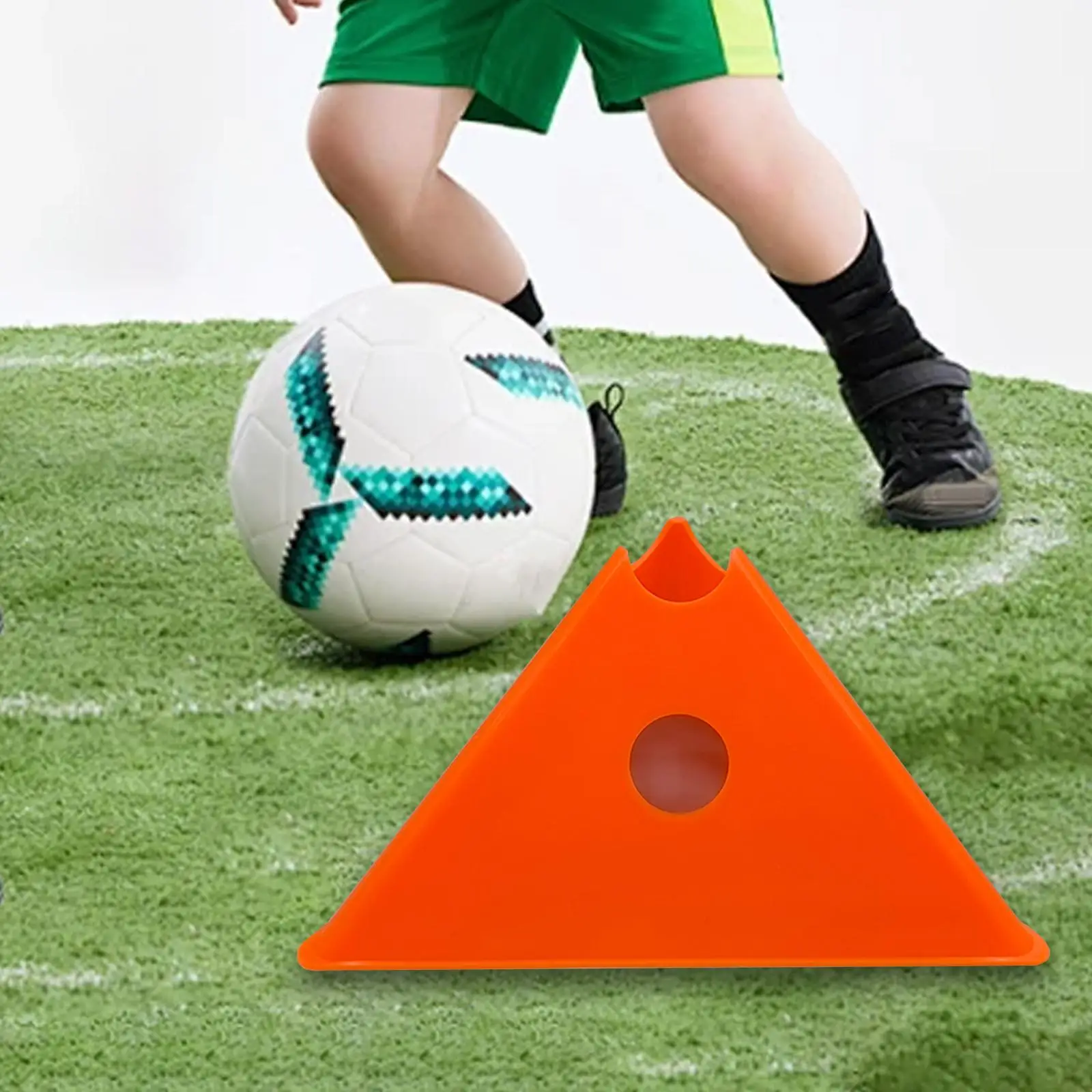 thumbnail image 1 of Conos de entrenamiento de fútbol Conos de disco triangulares Conos de disco de fútbol para ejercicios Conos para juegos Regate Rugby Desafío Carreras de obstáculos, 1 of 5