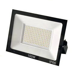 Enhanced Outdoor Waterproof LED Floodlight with Tempered Glass - IP65 Rated for Wall, Garage, and Street Applications (Cold White)