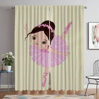 Elegant Room Curtains for Camera Ballet Home Interior Curtains 2 Pieces Window Curtain Shades Tulle for Bedroom Partition Living 1