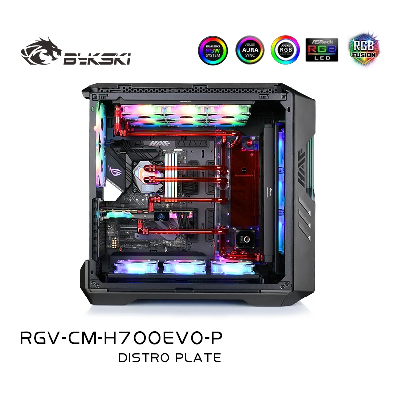 Bykski Distro Plate Kit Serbatoio Acrilico Per Cooler Master Haf 700Evo Custodia Per Computer Con Pompa Ddc Radiatore Pc Water Cooler