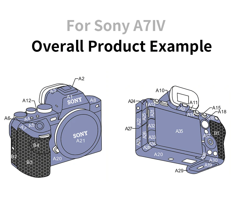 【美品】 Sony A7IV（ILCE-7M4）、画面フィルム貼付け済み For Sony A7iv Skin A7M4 Wrap Skin Protective Film Sony ILCE-7M4