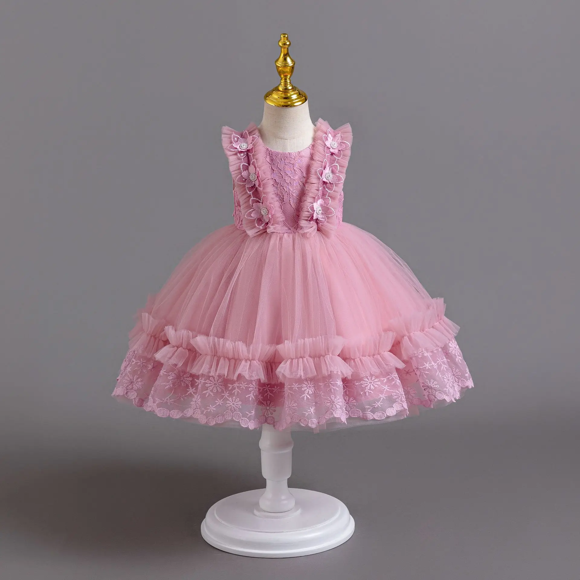 

Baby Girl Clothes Kid's Birthday Dress for Girls Children Party Dresses with Flowers Gown 0 to 4 Years