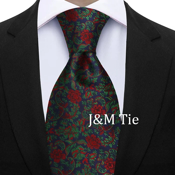 7 cm florale Seidenkrawatte für Männer, elegantes Pfauenblau, blaugrün, grau, meistverkaufte Business-Krawatte, Hochzeit, Büro, Modeaccessoires, Geschenk – Detail 30