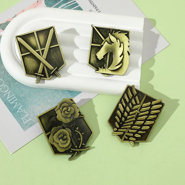 Japanese Attack On Titan Broche Femme Bijoux Fashion Vintage Enamel Badge  Button Pins Anime Brooch Pins For Backpacks - Brooches - AliExpress