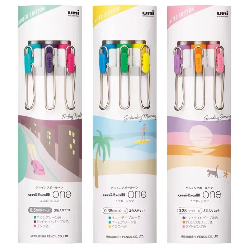 Ink Ballpoint Pen Uni 3 Color Pen Uni Pen One Gel Pens 1 Set