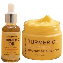 Turmeric Skin Care Beauty Health Sets Natural Organic Moisturizing Whitening Face Cream Acne Skin Care Cosmetics For Face Care