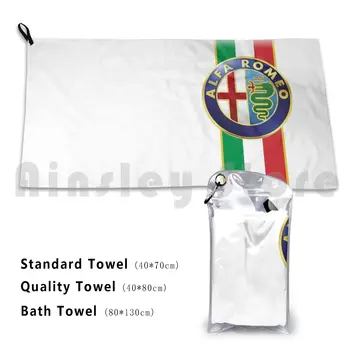 Alfa Romeo Italy Bath Towel Beach Cushion Alpha Alfa Romeo Biscione Tricolor Flag Italian Italy Motor