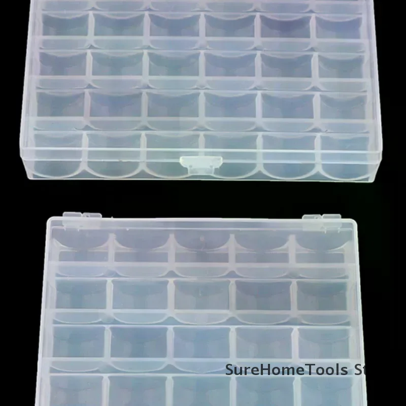 25/36 Spools Bobbins Sewing Machine Empty Bobbin Case Organizer Storage Box