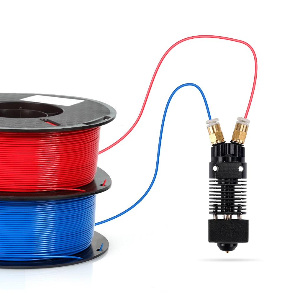 Eujgoov 2-in-1 Extruder Kopf - Dual Color Hotend Für CR-10 & Ender-3 3D-Drucker
