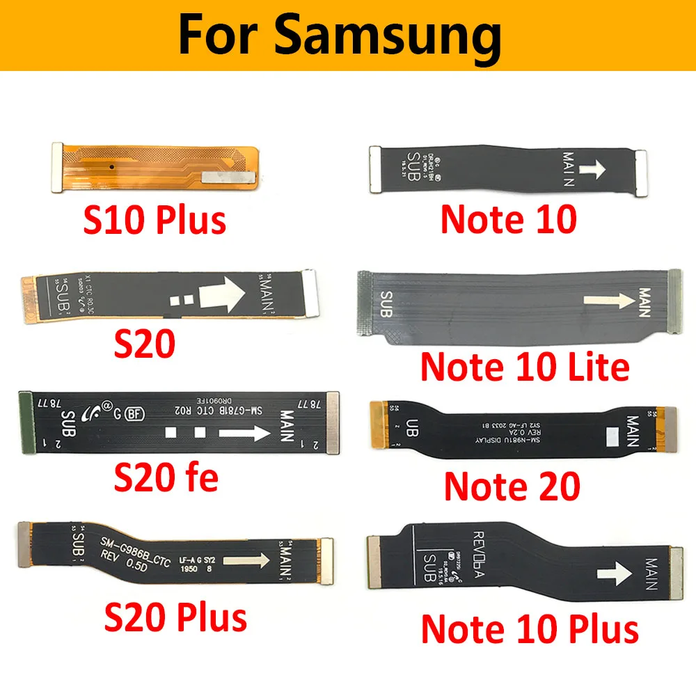 

For Samsung Note 10 Lite Note 20 S10 Plus S20 Fe Main Board With LCD Display Connector Flex Cable Smartphone Replacement Parts