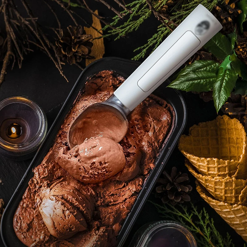 Rechargeable Electric Heating Scoop Stainless Steel Self Melting Ice Cream Spoon Ice Cream Ball Making Tool Kitchen Gadgets