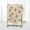 Newborn Baby Blankets Cotton Knit Sleepsack Breathable Infant Girls Boys Bed Cute Bees Quilt Stroller Swaddle Soft Cover 90*70CM 2