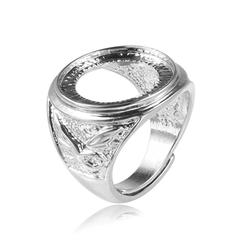 16*16Mm Base Rotonda Regolabile Lnlaid Cera D'Api Lynx Pietra Intagliata Totem Anello Impostazione Spazi Vuoti Staffa Accessori Per La Creazione Di Gi