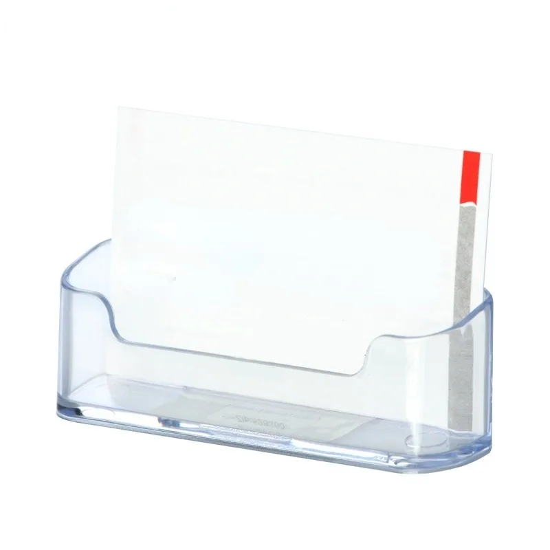 

Hot Sale Portable Clear Business Card Holder Display Stand Desk Desktop Countertop Business Card Holder Desk Shelf Box